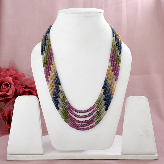 Natural Multi Sapphire Necklace