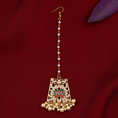 Jadau Chand Necklace Set