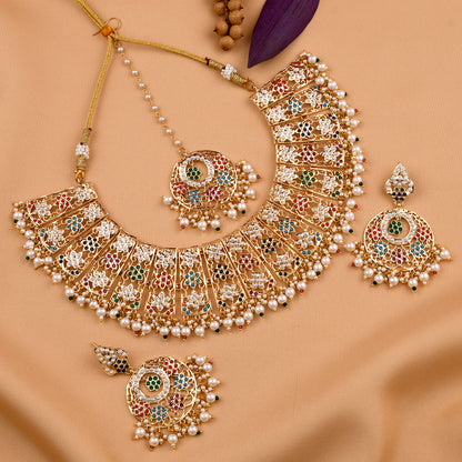 Navratna Chand Necklace Set