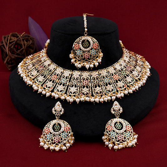 Navratna Chand Necklace Set