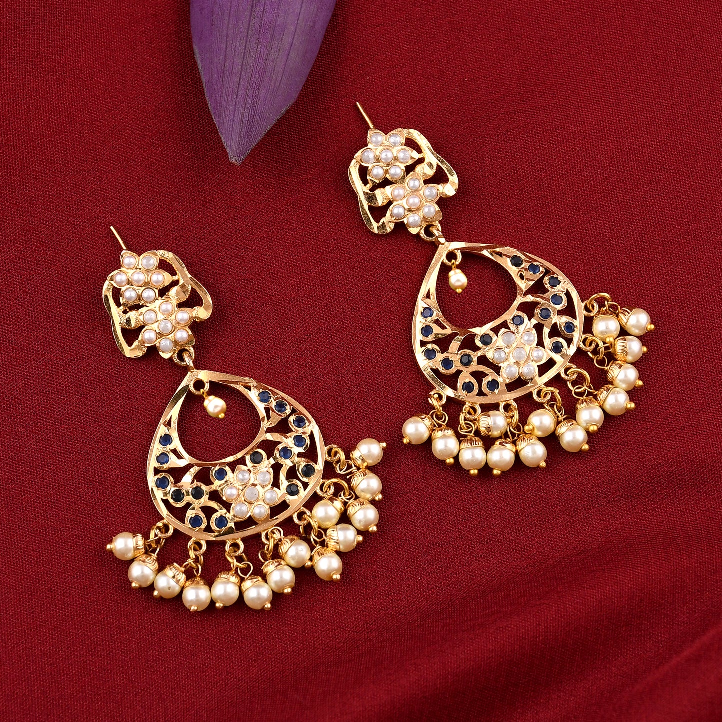 Gold Plated Jadau Necklace Set