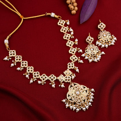 Gold Plated Jadaau Necklace Set