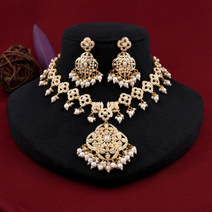 Gold Plated Jadaau Necklace Set