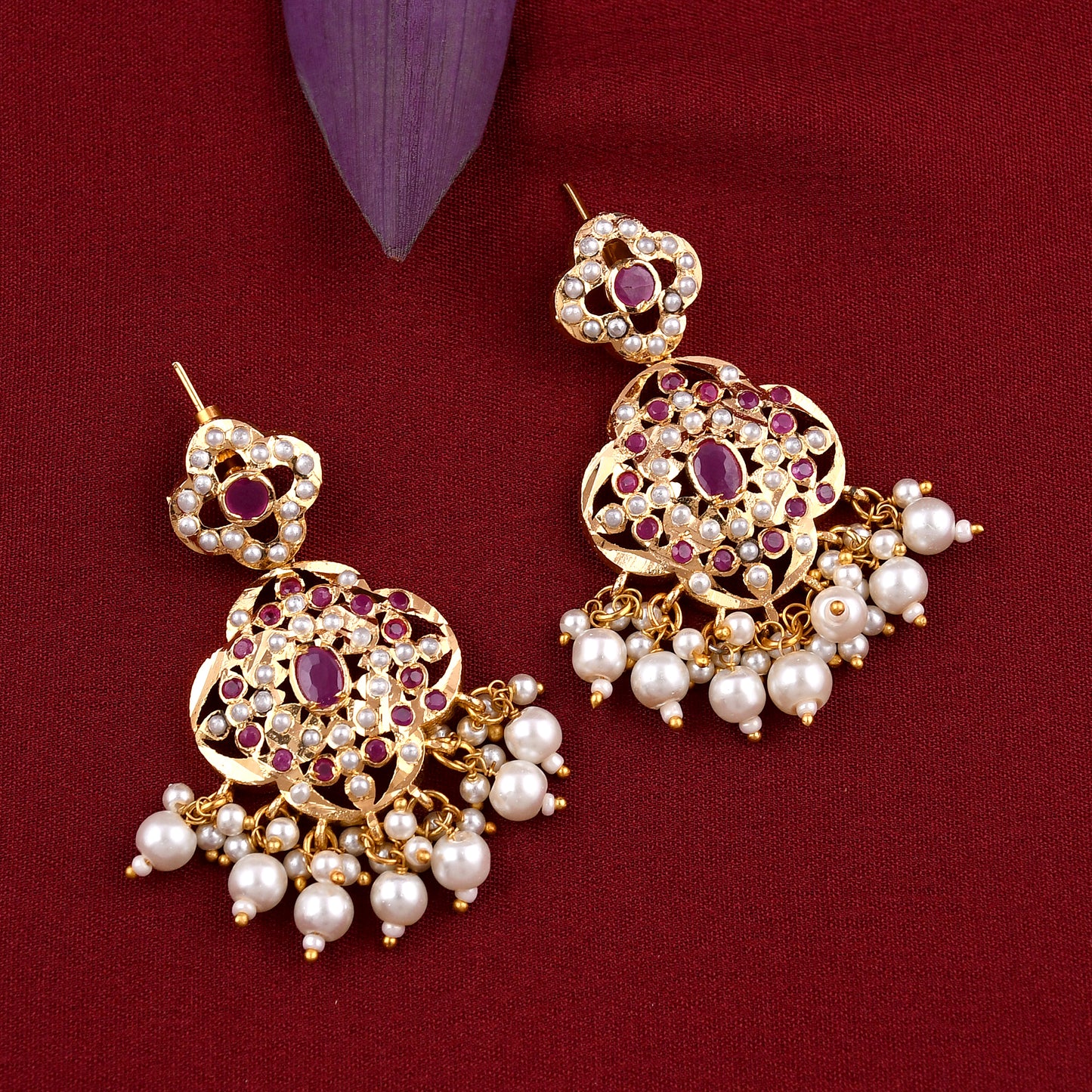 Gold Plated Jadaau Necklace Set