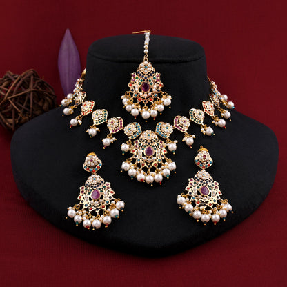 Gold Plated Jadaau Necklace Set