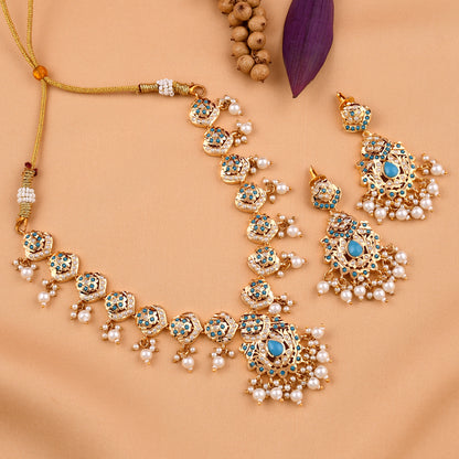 Gold Plated Jadaau Necklace Set