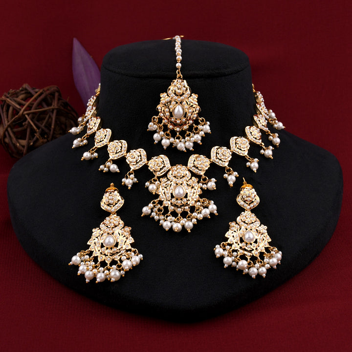 Gold Plated Jadaau Necklace Set