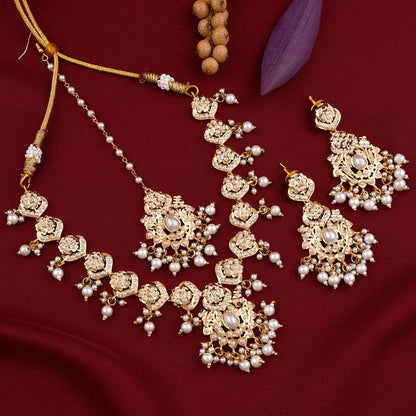 Gold Plated Jadaau Necklace Set