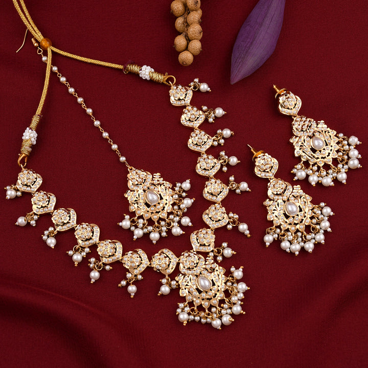 Gold Plated Jadaau Necklace Set