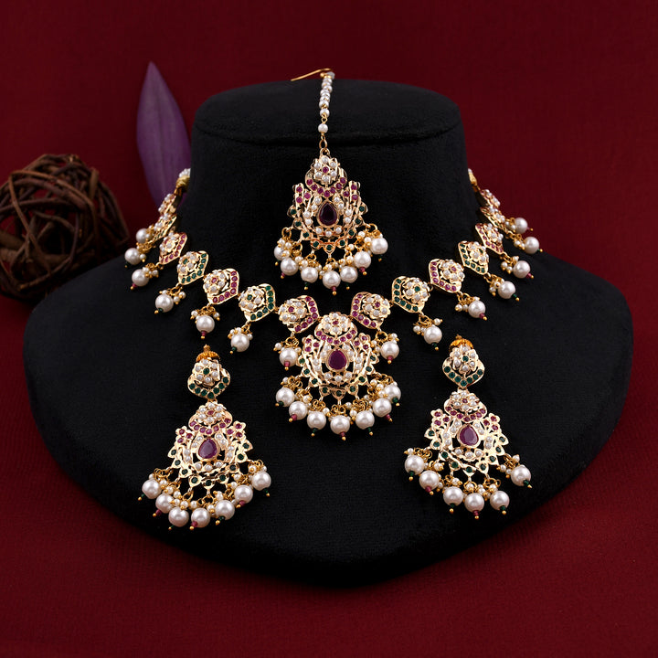 Gold Plated Jadaau Necklace Set