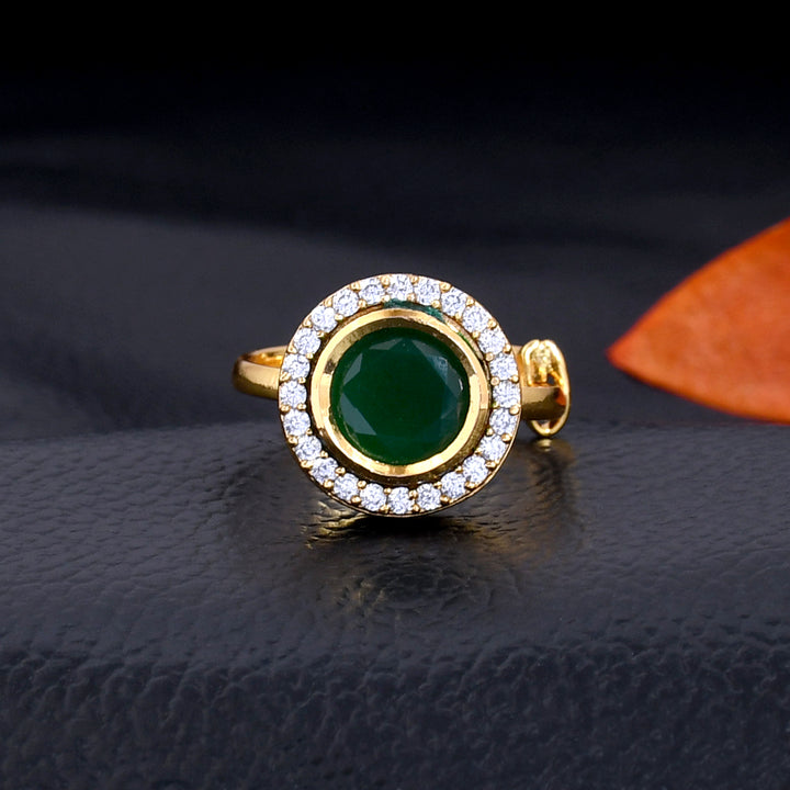 Kundan Polki Adjustable Ring