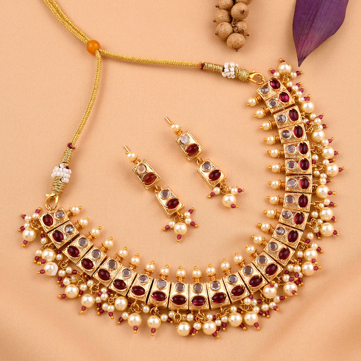 Rajwadi Design Jadau Necklace Set
