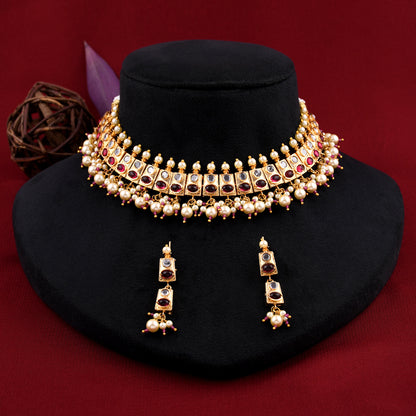 Rajwadi Design Jadau Necklace Set