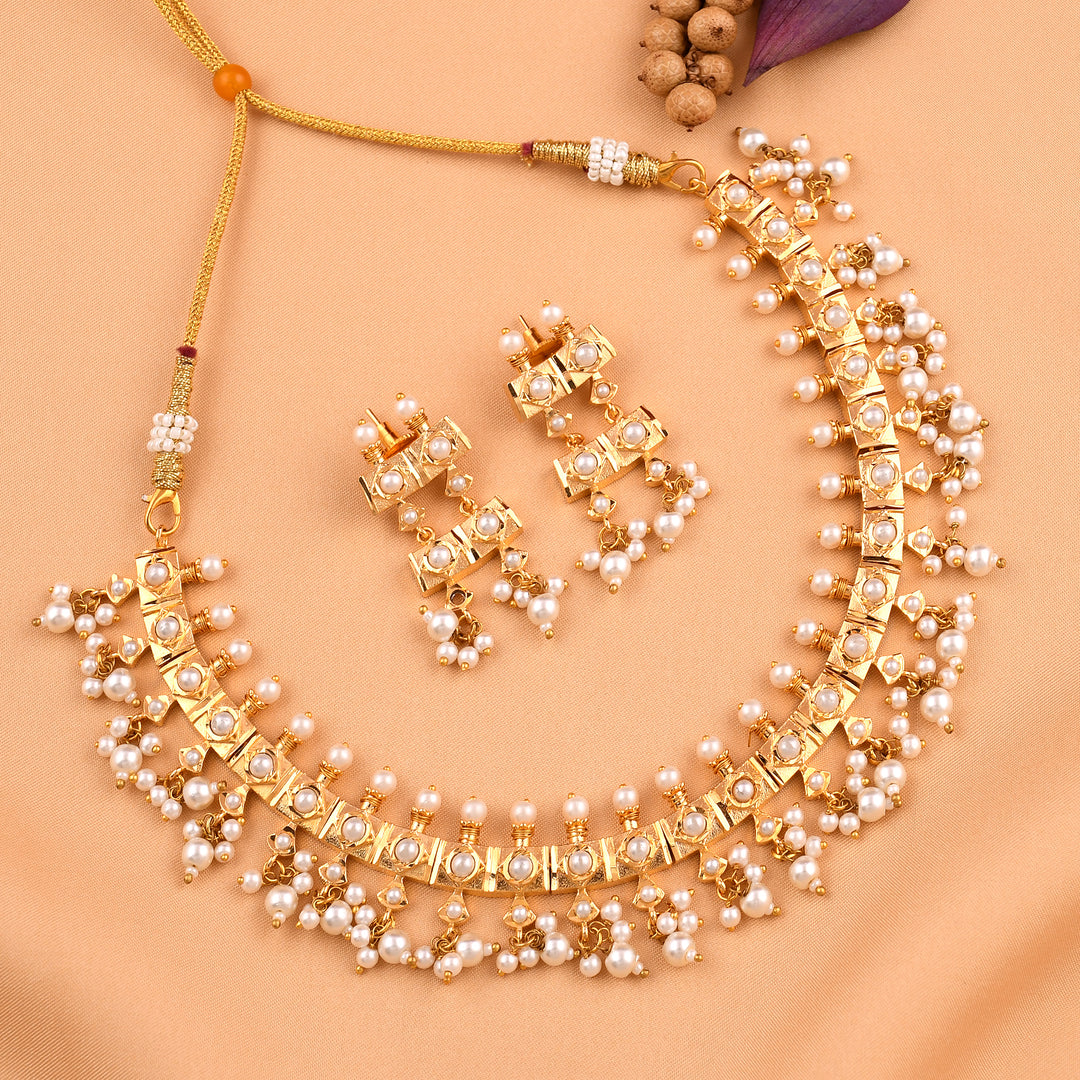 Rajwadi Design Jadau Necklace Set
