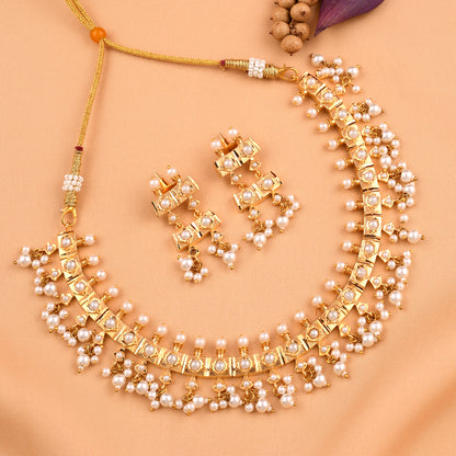 Rajwadi Design Jadau Necklace Set