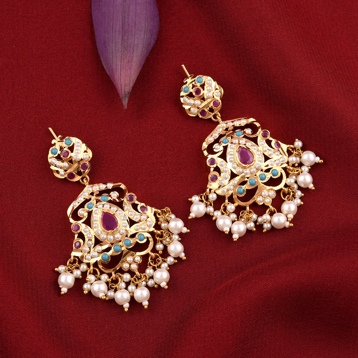 Gold Plated Jadaau Necklace Set