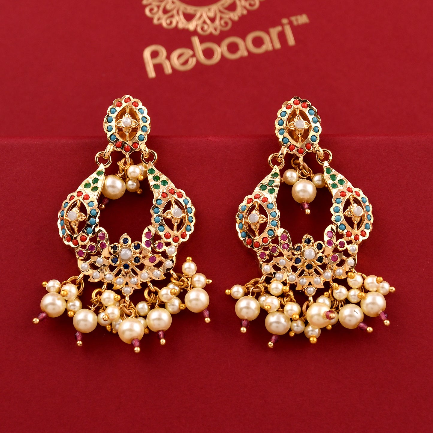 Jadaau Chandbali Style Earrings