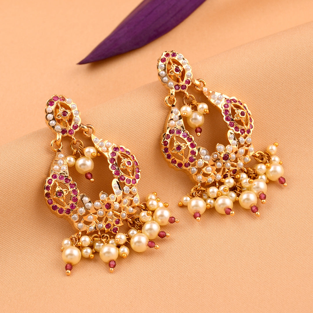 Jadaau Chandbali Style Earrings