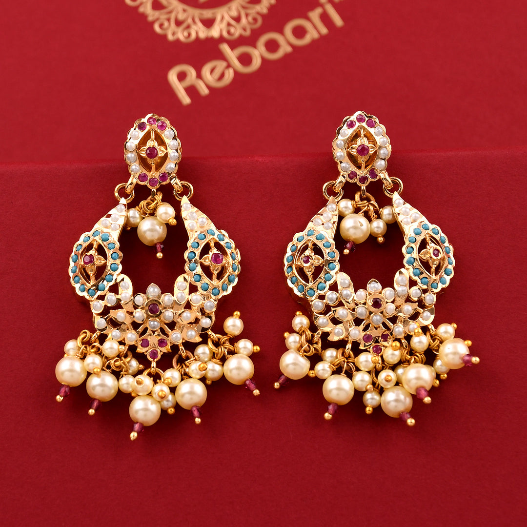 Jadaau Chandbali Style Earrings