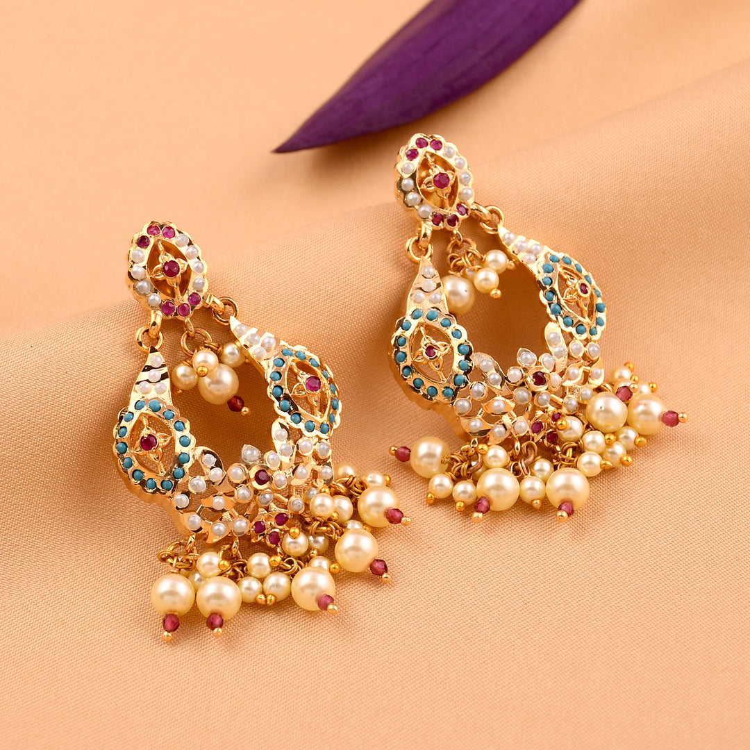 Jadaau Chandbali Style Earrings