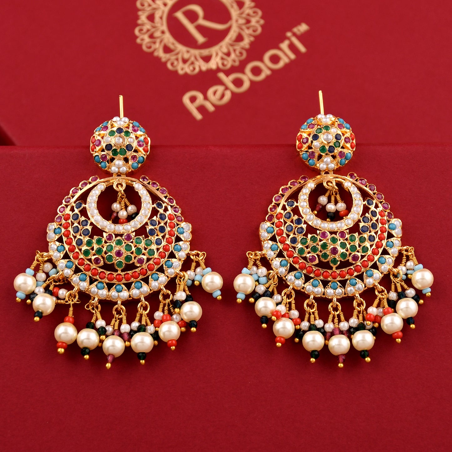 Chandbali Style Jadaau Earrings