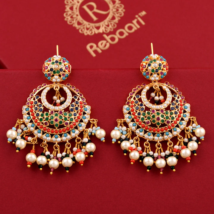 Chandbali Style Jadaau Earrings