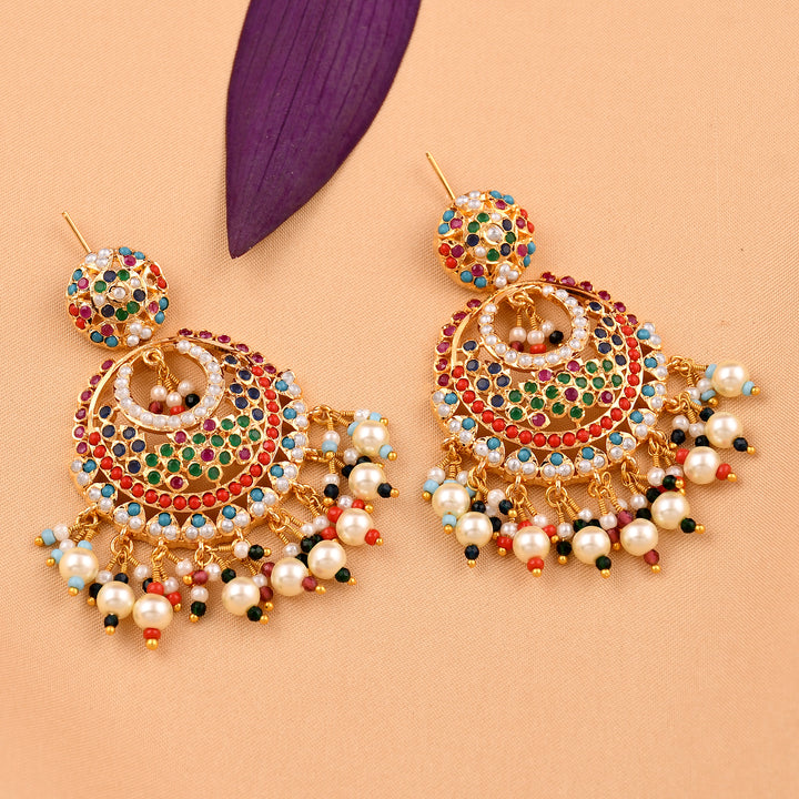 Chandbali Style Jadaau Earrings