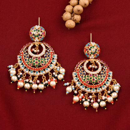 Chandbali Style Jadaau Earrings