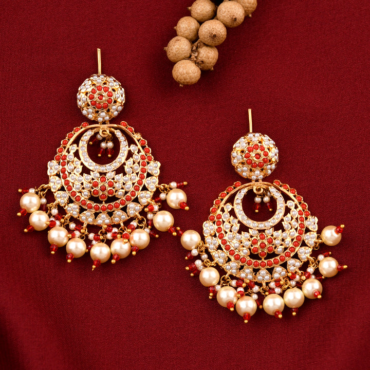 Chandbali Style Jadaau Earrings