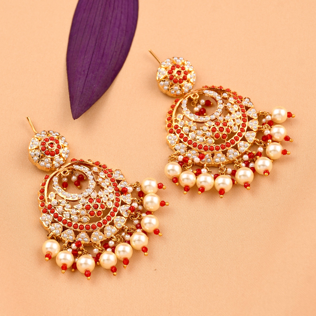 Chandbali Style Jadaau Earrings