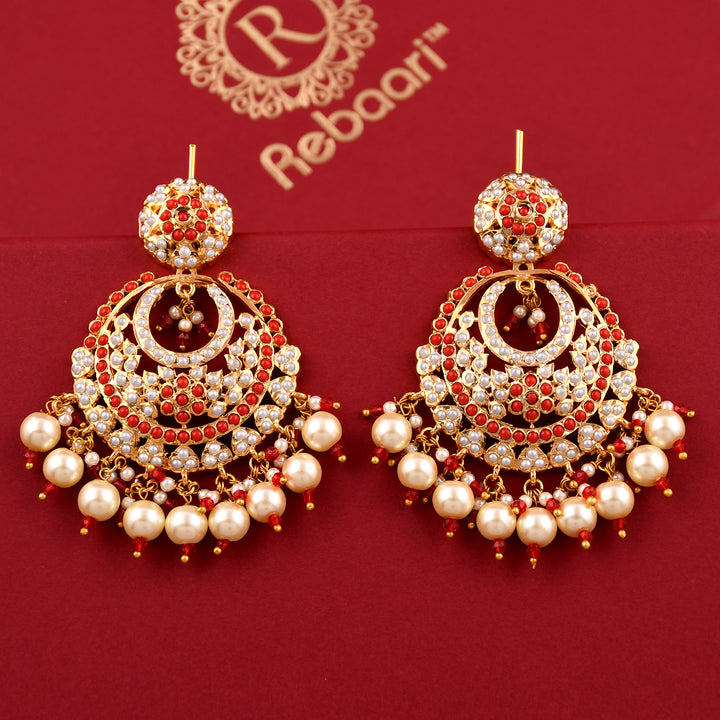 Chandbali Style Jadaau Earrings