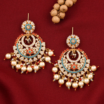 Chandbali Style Jadaau Earrings