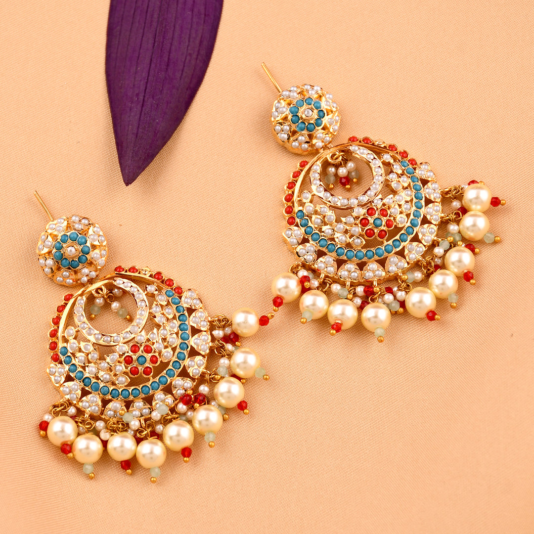 Chandbali Style Jadaau Earrings