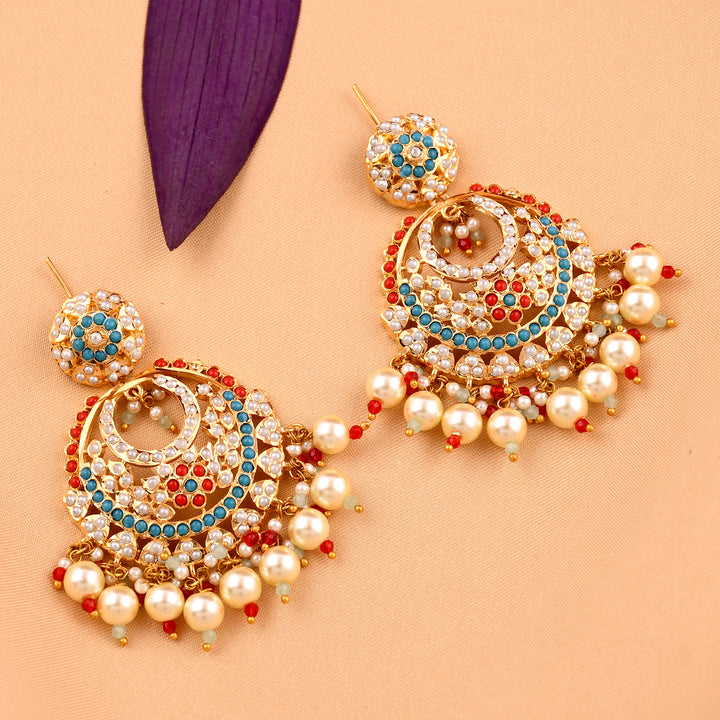 Chandbali Style Jadaau Earrings