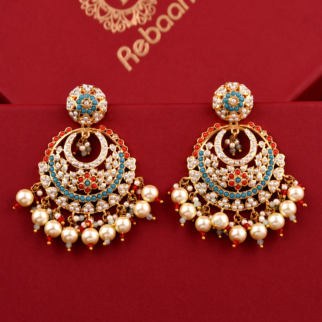 Chandbali Style Jadaau Earrings