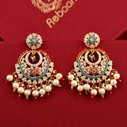 Chandbali Style Jadaau Earrings