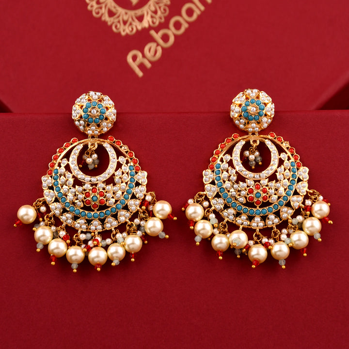 Chandbali Style Jadaau Earrings