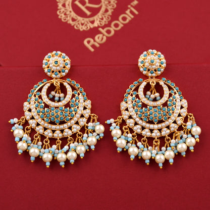Chandbali Style Jadaau Earrings