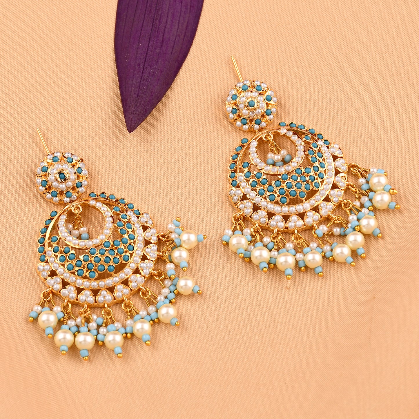 Chandbali Style Jadaau Earrings