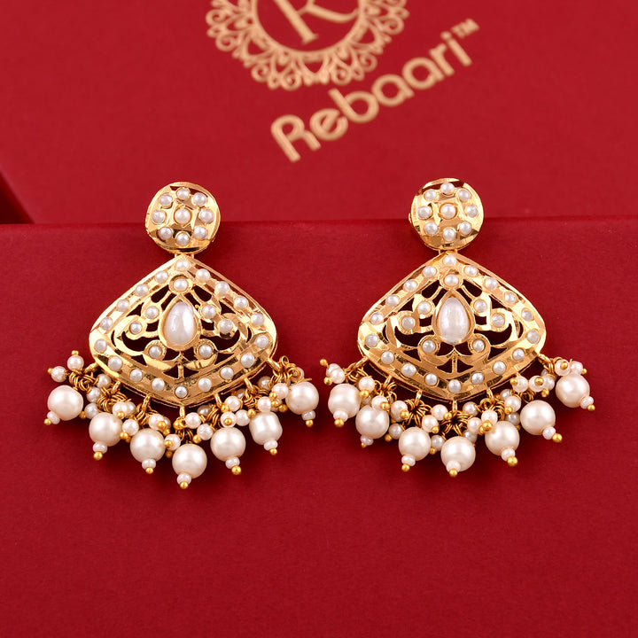 Traditional Gold Plated Jadaau Earrings