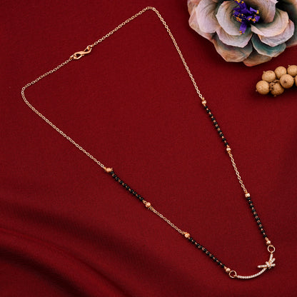 Traditional Gold Plated Daily Wear Black Mangalsutra