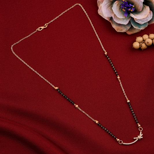 Traditional Gold Plated Daily Wear Black Mangalsutra