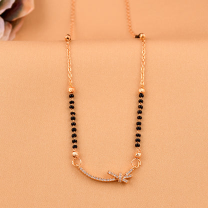 Traditional Gold Plated Daily Wear Black Mangalsutra