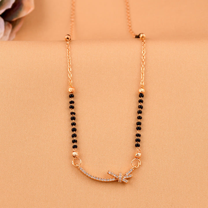 Traditional Gold Plated Daily Wear Black Mangalsutra