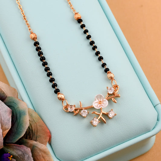 Radiant rose gold plated mangalsutra for women