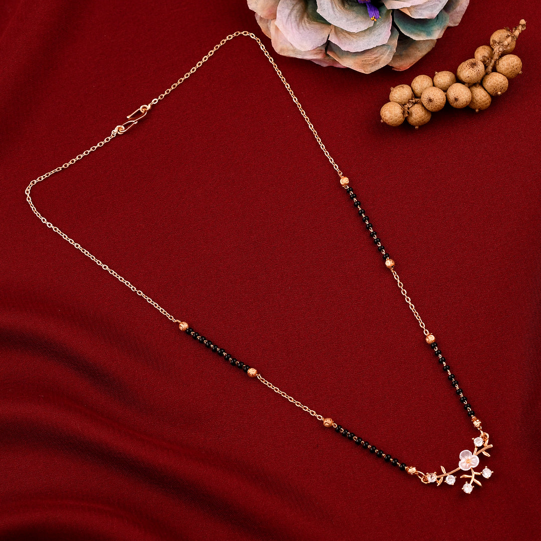 Radiant rose gold plated mangalsutra for women