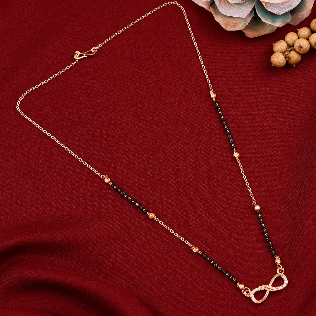 Daily Wear Rose Gold Infinity Mangalsutra