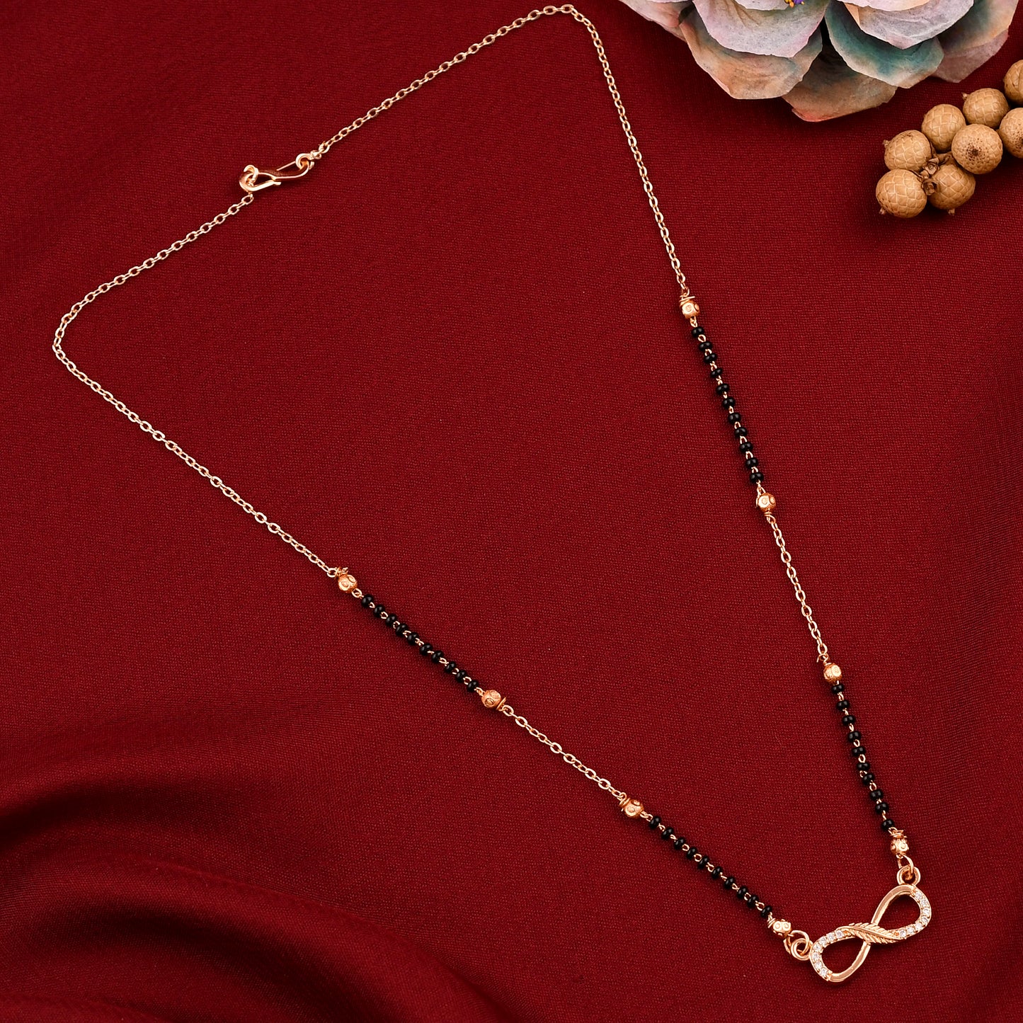 Daily Wear Rose Gold Infinity Mangalsutra
