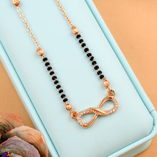 Daily Wear Rose Gold Infinity Mangalsutra