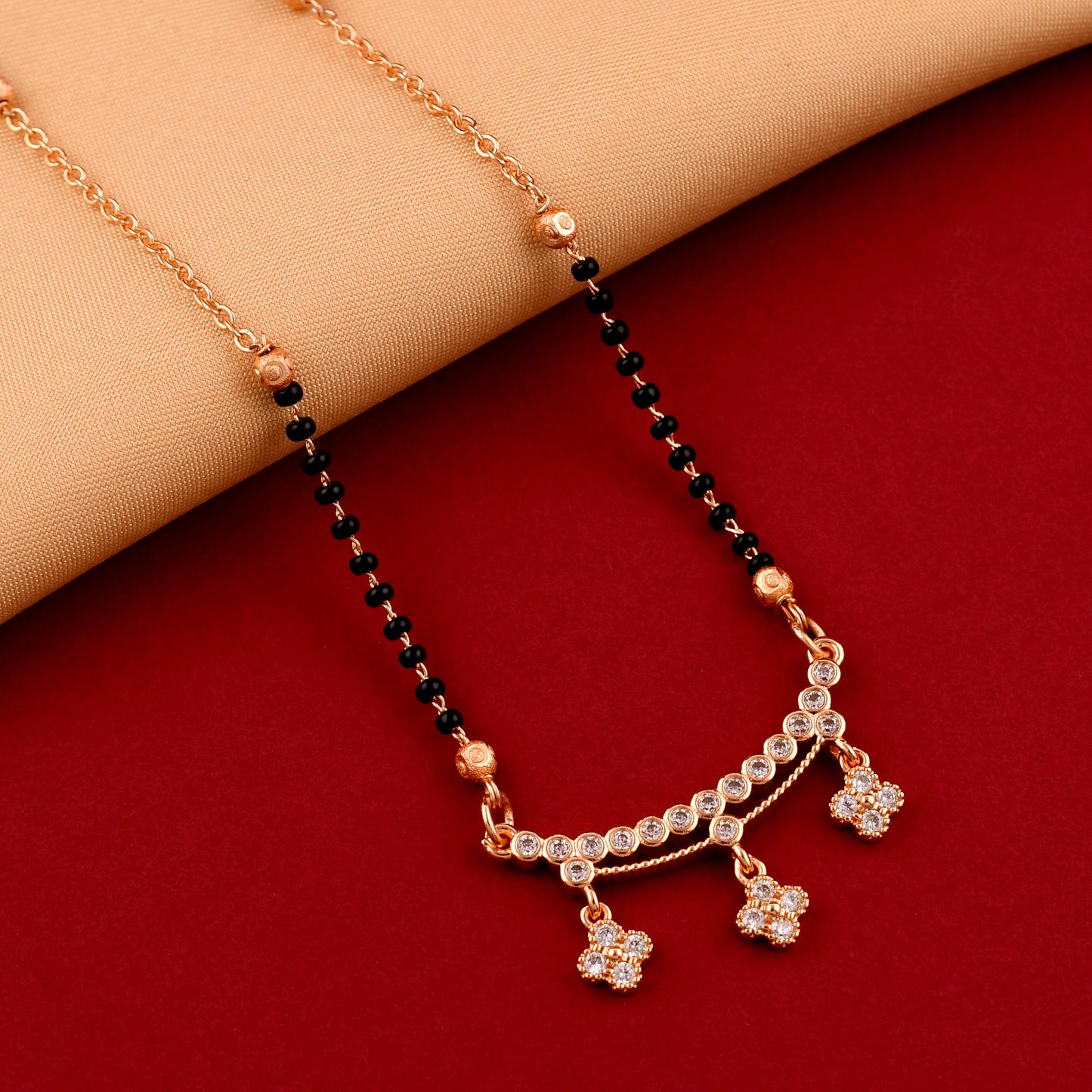 Rose Gold Diamond Mangalsutra